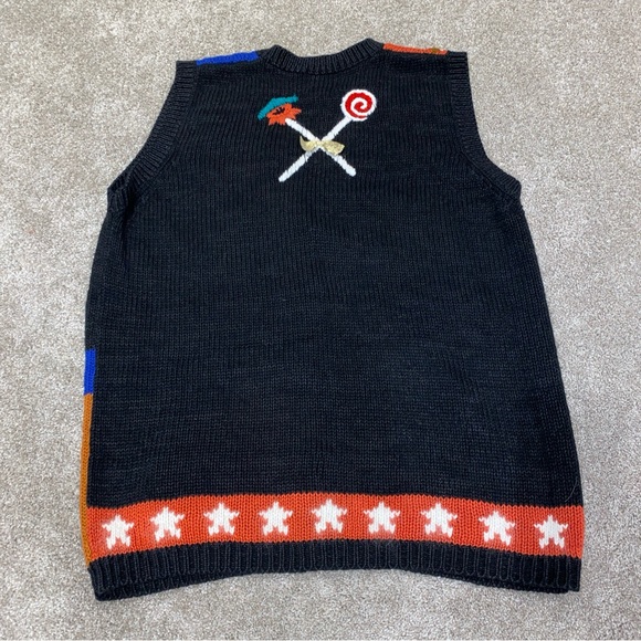 Vintage Spice Of Life Halloween Vest Woman's L Black Cat Candy Pumpkin - Picture 2 of 10